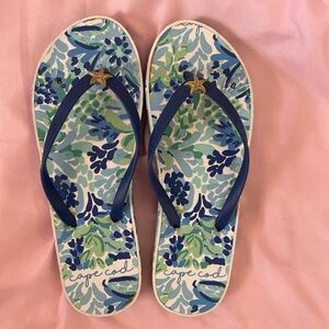 Cape Cod Blue Floral Women's Sandals